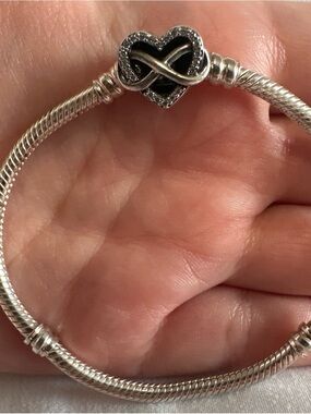 Pandora Silver Heart Infinity Charm Bracelet - Silver